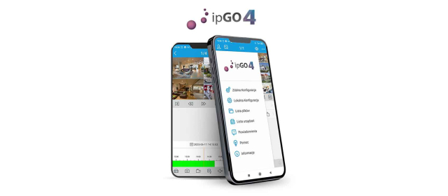 Zrzuty ekranu przedstawiające wizualizację aplikacji mobilnej ipGO 4