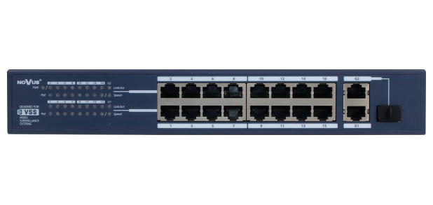 16 Port Poe Switch Nvs 3116sp Novus Professional Solution For Your Security Systems